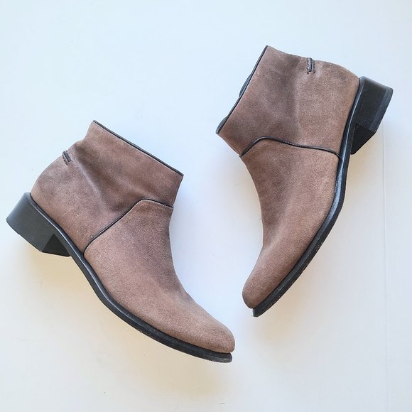 Rag & Bone 'Aston' Taupe Brown Suede Ankle Booties EU Size 40 - Picture 2 of 12